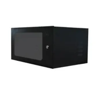 Rack Padrao 19' 5Ux350 Preto Visor Acril.-Parede