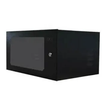 Rack Padrao 19' 7Ux470 Preto Visor Acril.-Parede