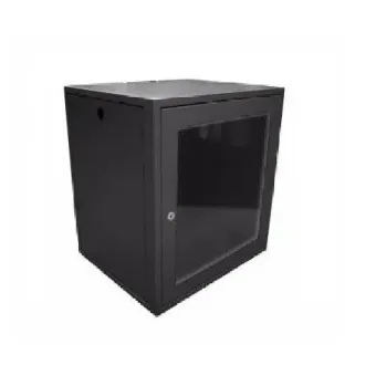 Rack Padrao 19' 12Ux470 Preto Visor Acril.-Parede 