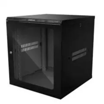 Rack Padrao 19' 16Ux470 Preto Visor Acril.-Parede