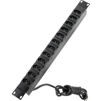 Regua de 12 Tomadas Padrao 19' 10A Preta