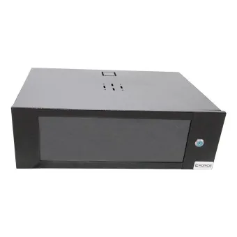 Rack Padrao 19' 3Ux350 Preto Visor Acril.-Parede