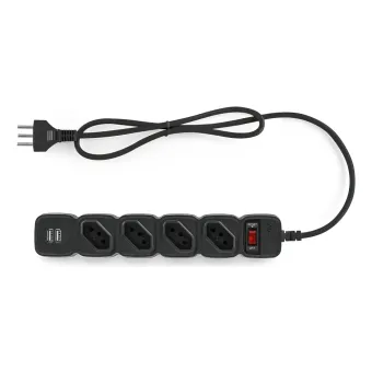 Protetor Eletronico-4 Tom.-2 USB-EPE 204USB+Preto