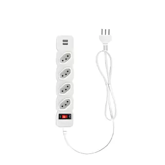 Protetor Eletronico-4 Tom.-2 USB-EPE 204USB Branco
